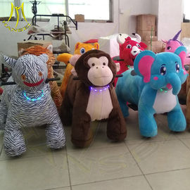 Hansel amusement children ride on plush battery operated walking animals supplier