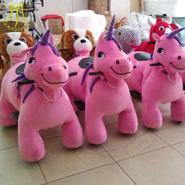 Hansel amusement walking plush animal horse electric plush animals supplier