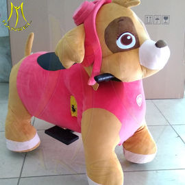 Hansel plush toys stuffed animals on wheels plush animal electric rides supplier