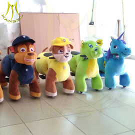 Hansel plush toys stuffed animals on wheels plush animal electric rides supplier