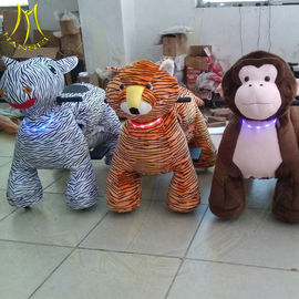 Hansel children play game coin operated walking plush motorized animals supplier