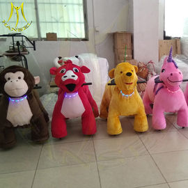 Hansel amusement park children plush battery operated ride on plush animals supplier