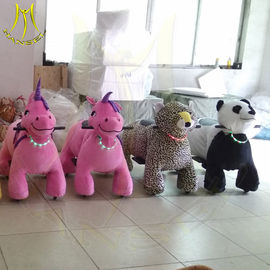 Hansel amusement park plush walking electric animal car for children supplier