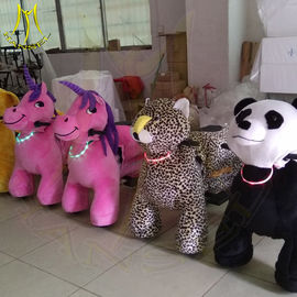 Hansel amusement plush electric kid riding horse toy motorized animal supplier