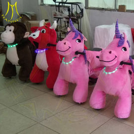 Hansel amusement park games electric walking plush animals rides supplier
