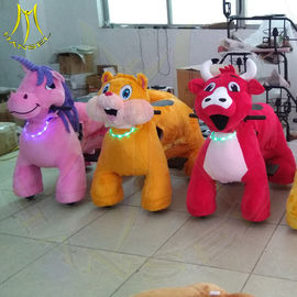 Hansel amusement walking plush animal horse electric plush scooter supplier