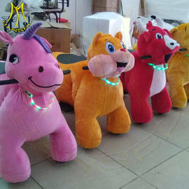 Hansel amusement walking plush animal horse electric plush scooter supplier