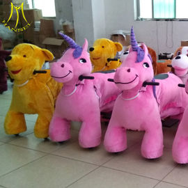 Hansel  safari kids horse battery plush electrical animal toy car for mall supplier