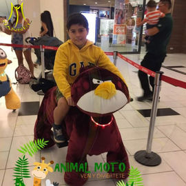 Hansel amusement park walking coin operated motorized plush animals supplier