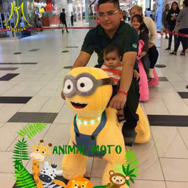 Hansel amusement park walking coin operated motorized plush animals supplier