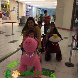 Hansel amusement park motorized coin operated plush animal plush electric ride supplier
