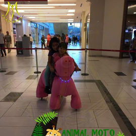 Hansel hot selling amusement park electric plush motorized animals for mall supplier