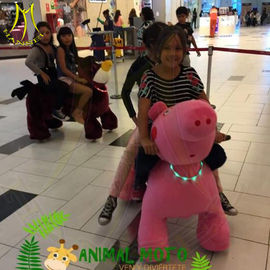 Hansel amusement park kids plush electric plush riding animals supplier