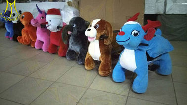 Hansel coin operated children ride on electric  plush motorized riding animals supplier