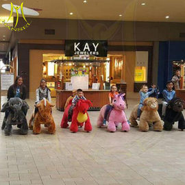 Hansel amusement park games stuffed kiddywalking animal rides for mall supplier