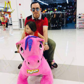 Hansel amusement park moving stuffed electric ride on animals for park supplier
