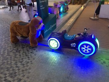 Hansel  high quality plush furry toy for mall rideable animal with non coin supplier