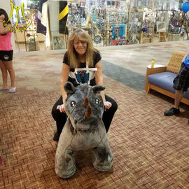 Hansel amusement  moving stuffed mountable riding animals for park supplier