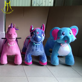 Hansel plush walking animal rideable stuffed horse kids rider for shopping mall supplier