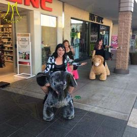 Hansel amusement park motorized animal baby toy ride on walking animals supplier