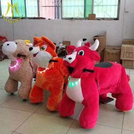 Hansel  amusement kiddie ride on stuffed electric mountable animals for kids supplier