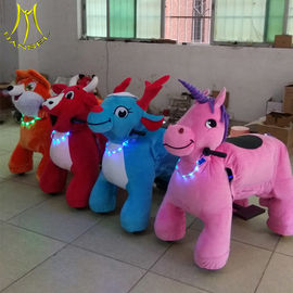 Hansel  amusement games battery animal kids stuffed electric rides on animal supplier