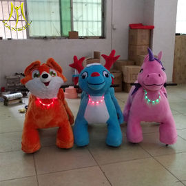 Hansel amusement park children walking stuffed animals coin operated ride on toys supplier