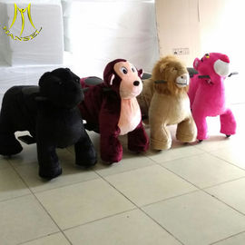 Hansel commercial animal electric ride on walking plush elephant renting in mall coin ride supplier