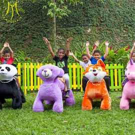 Hansel amusement plush kid riding horse toy motorized animal toy rides supplier