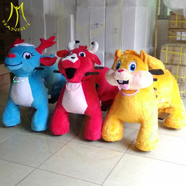 Hansel amusement park walking electric mountable animal plush ride supplier