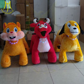 Hansel amusement kiddie ride on stuffed electric mountable animals for kids supplier