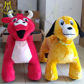 Hansel amusement park walking coin operated plush mountable animal rides supplier
