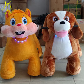 Hansel amusement park walking coin operated plush mountable animal rides supplier