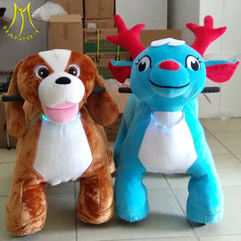 Hansel amusement walking plush coin operated animal mountable toy ride supplier