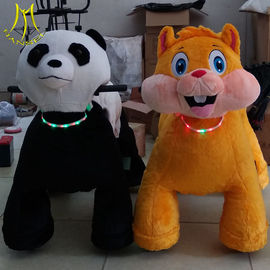 Hansel outdoor playground walking electronic plush motorized riding animals supplier