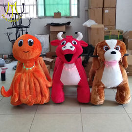 Hansel happy rides on animal motorized plush riding animals for mall supplier