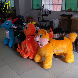 Hansel amusement park walking stuffed electric motorized plush riding animals supplier