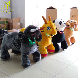 Hansel coin operated electric game machine walking plush animal toy ride supplier