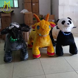 Hansel shopping mall electric walking mountable animal plush ride on toys supplier