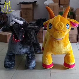 Hansel amusement park walking electric mountable animal plush ride supplier
