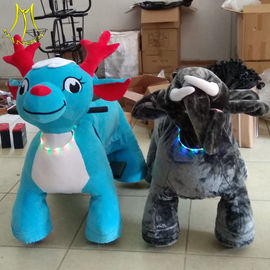 Hansel amusement park walking electric mountable animal plush ride supplier