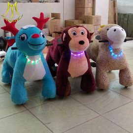 Hansel plush coin operated happy rides on animal motorized plush riding animals supplier