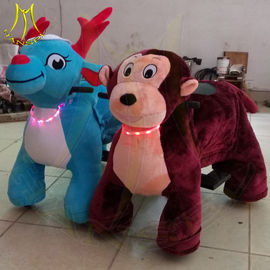 Hansel plush coin operated happy rides on animal motorized plush riding animals supplier
