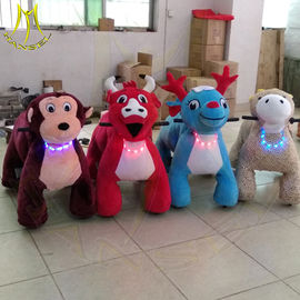 Hansel amusement park motorized plush animal plush unicorn electric scooter supplier