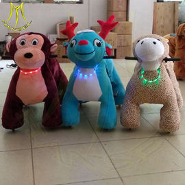 Hansel amusement park commercial electric ride on plush motorized animals supplier