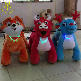 Hansel amusement park commercial electric ride on plush motorized animals supplier