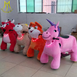 Hansel electric amusement rides game for kid power with 4wheels plush pony horse factory supplier