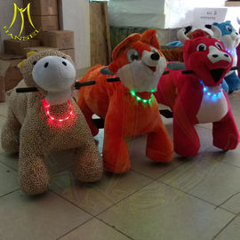 Hansel amusement park games coin operated plush motorized riding stuffed animal supplier