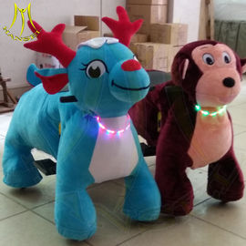 Hansel amusement park games coin operated plush motorized riding stuffed animal supplier