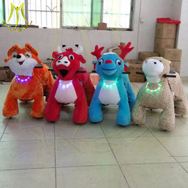 Hansel amusement park games coin operated plush motorized riding stuffed animal supplier